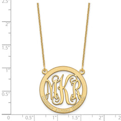 10k Yellow Gold Small Family Monogram Necklace