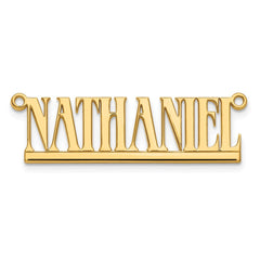 10k Yellow Gold Underlined Name Plate