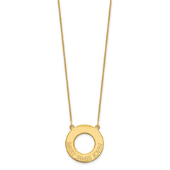 10k Yellow Gold Circle with 3 Name Necklace