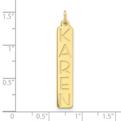 10k Yellow Gold Large Garfield Font  Bar Charm