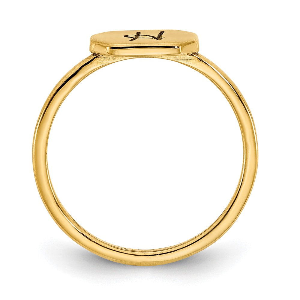 10k Yellow Gold Initial Ring