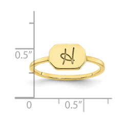 10k Yellow Gold Initial Ring