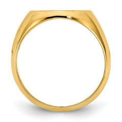 10k Yellow Gold Textured Monogram Signet Ring