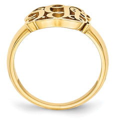 10k Yellow Gold Monogram Ring