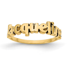 10K Polished Personalized Name Ring