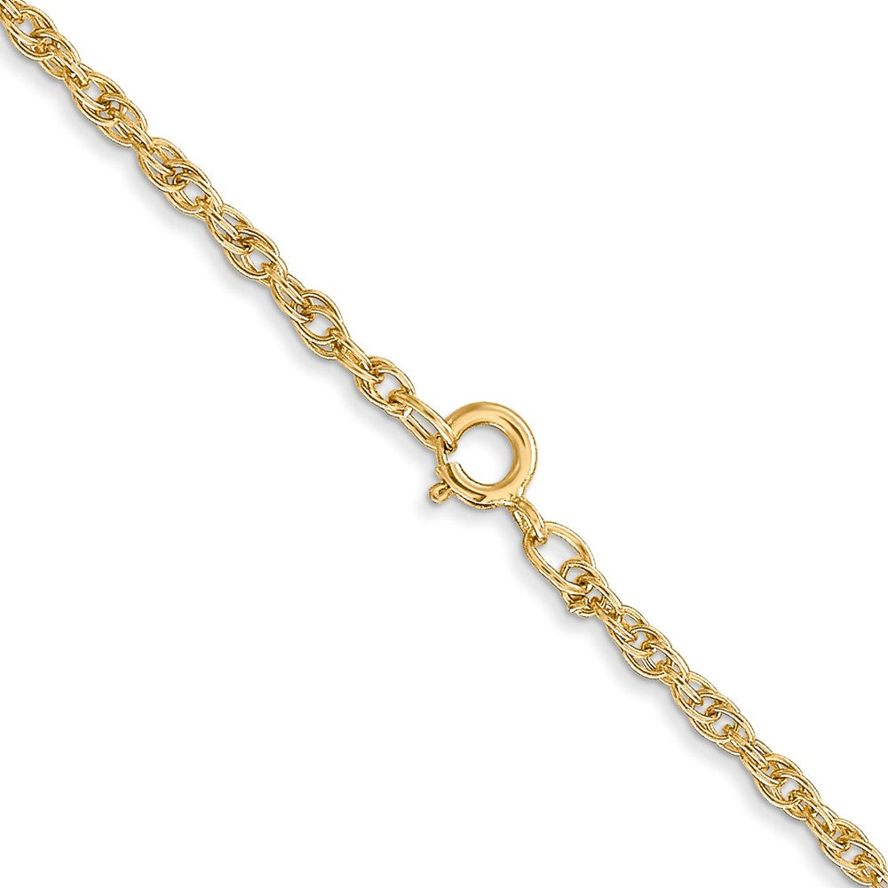 14K 20 inch Carded 1.55mm Cable Rope with Spring Ring Clasp Chain