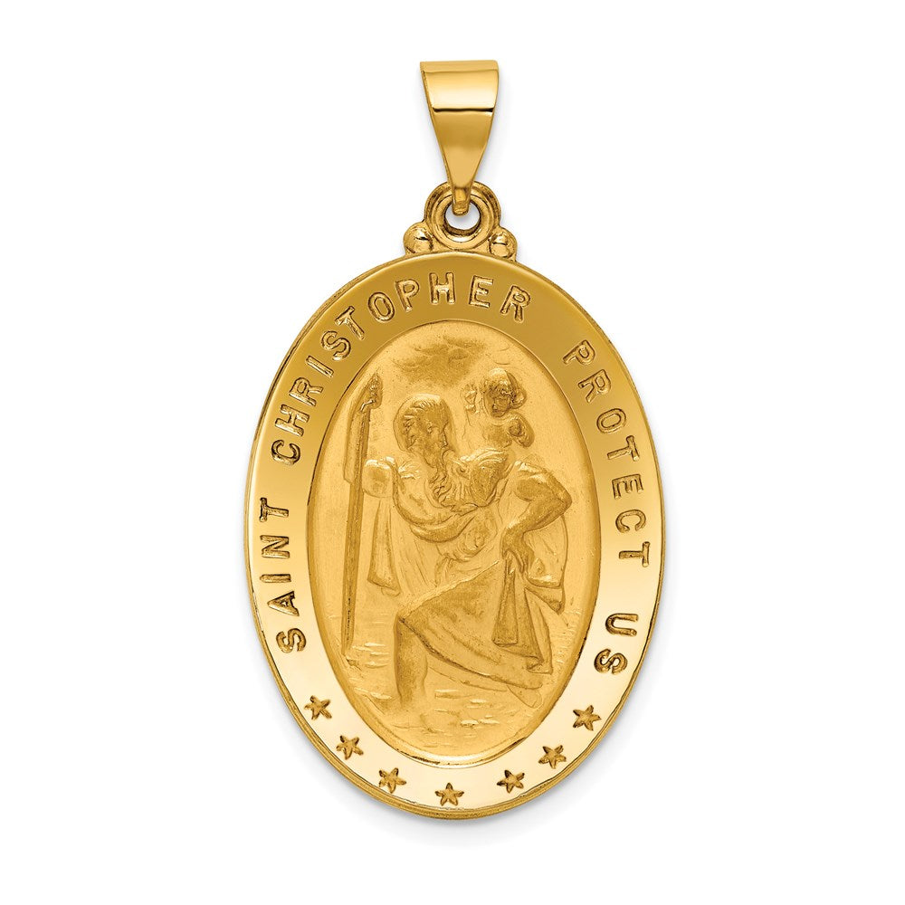 18k Saint Christopher Medal Pendant - 2