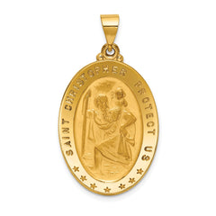 18k Saint Christopher Medal Pendant - 2