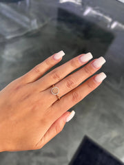 LIV "Rosa" Engravable Halo Diamond Ring