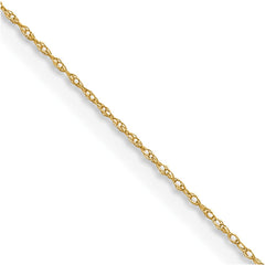 14k .4 mm Carded Cable Rope Chain - 5