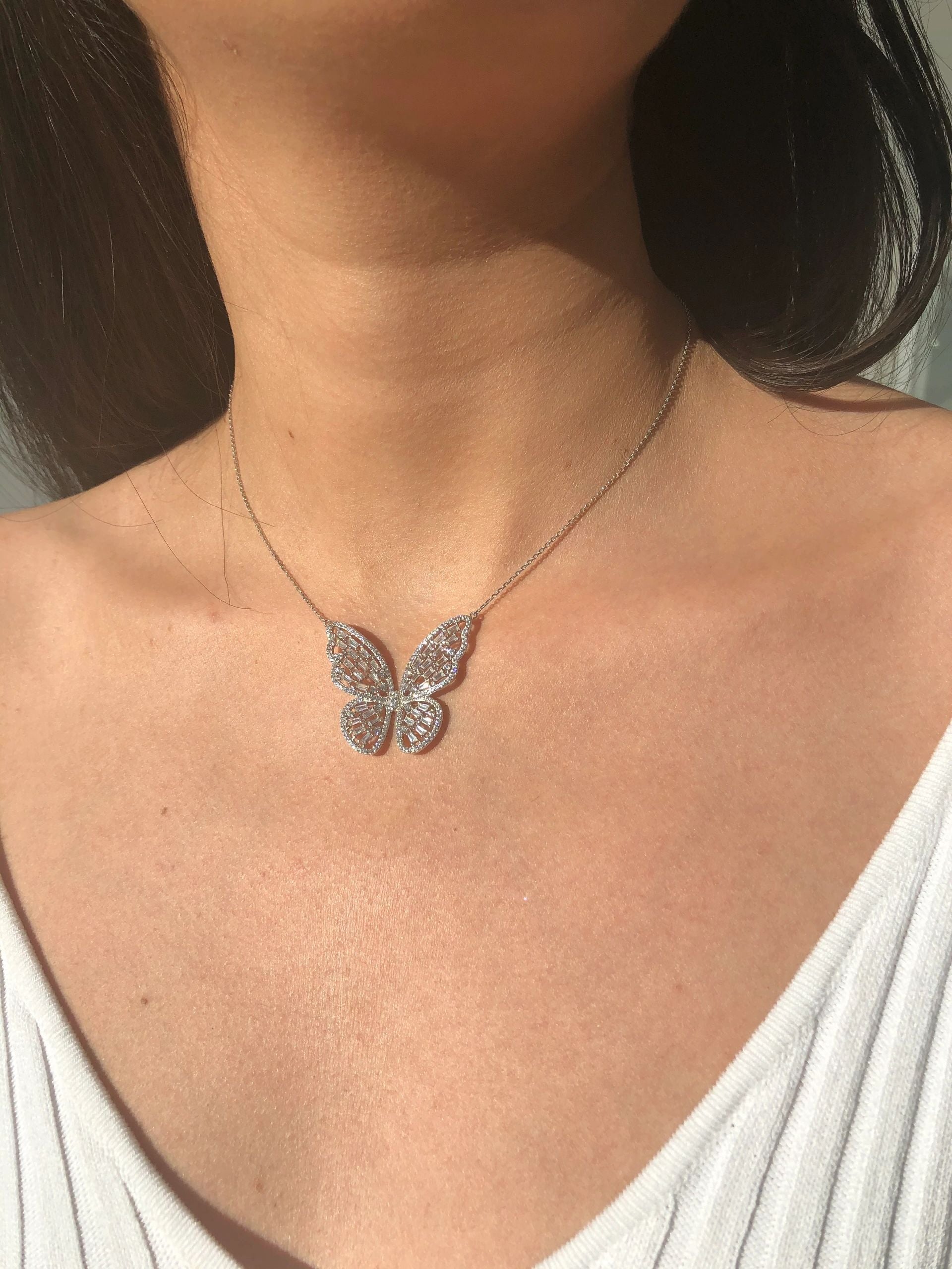 LIV Silver Butterfly Necklace