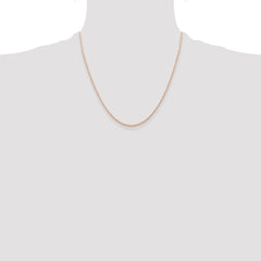 14K Rose Gold 20 inch Carded .6mm Cable Rope with Spring Ring Clasp Chain