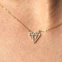 LIV x The Diamonds Girl Mini Yellow Gold Diamond Necklace