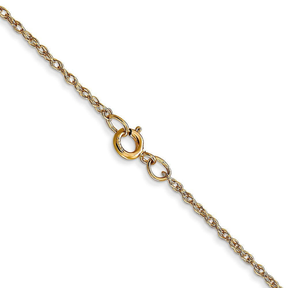 14K 22 inch Carded .95mm Cable Rope with Spring Ring Clasp Chain