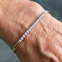LIV “Chloe” Diamond Paper Link Bracelet