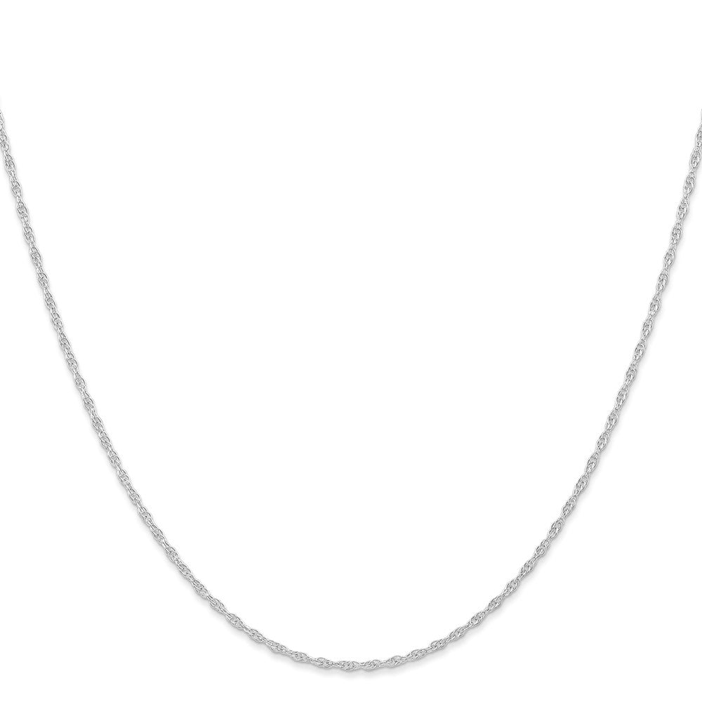 14K White Gold 20 inch Carded 1.15mm Cable Rope with Spring Ring Clasp Chain