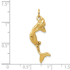 14k 3D Mermaid Charm