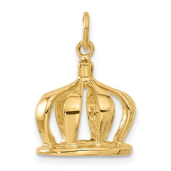 14k 3D Crown Charm