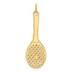 14K Tennis Racquet W/FW Cultured Pearl Charm
