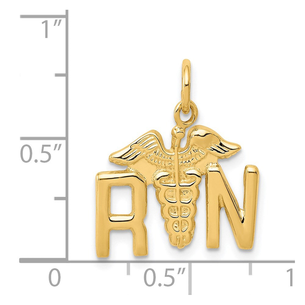 14k RN Registered Nurse Charm