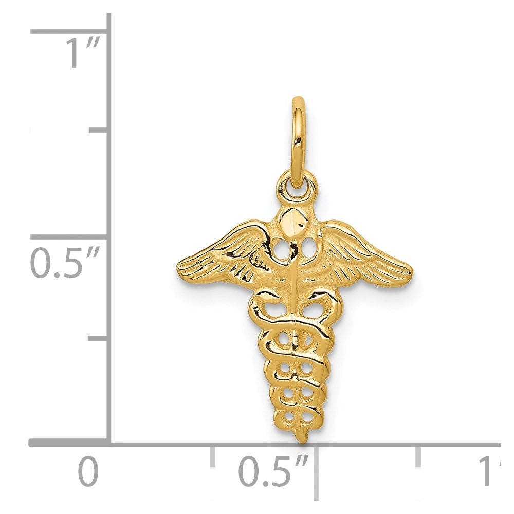 14k Caduceus Charm