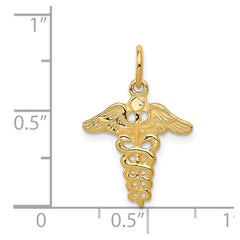 14k Caduceus Charm