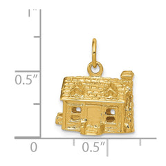14k 3-D House Charm