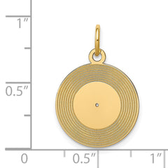 14k Record Album Charm