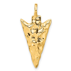 14k 3D Arrow Head Charm