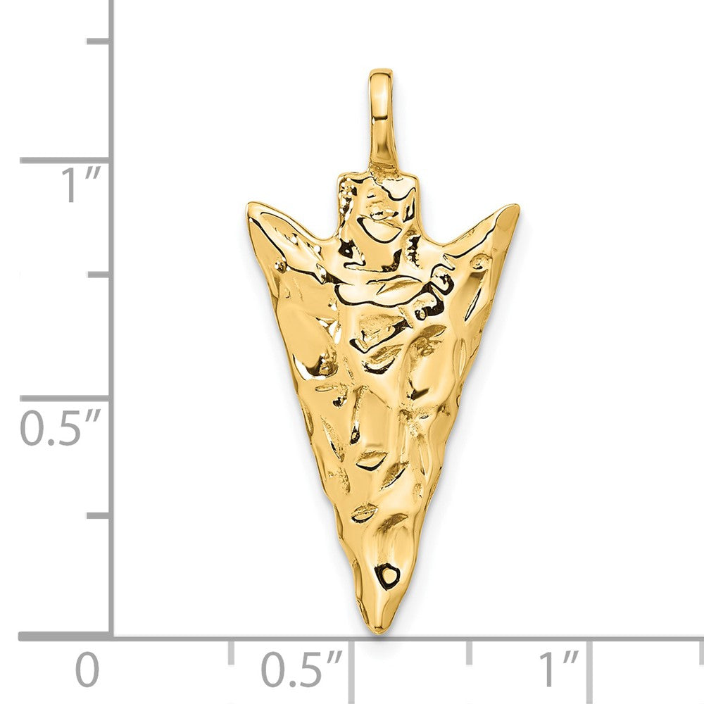 14k 3D Arrow Head Charm