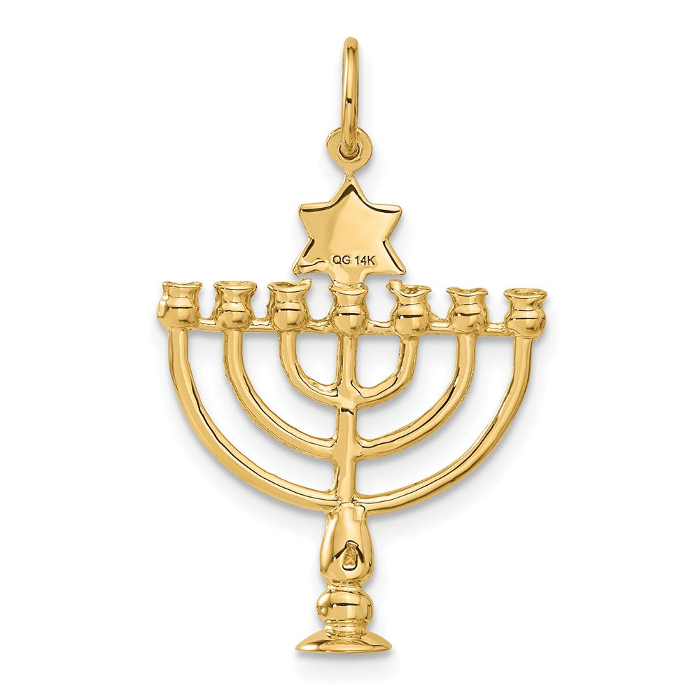 14K 3D Menorah Charm