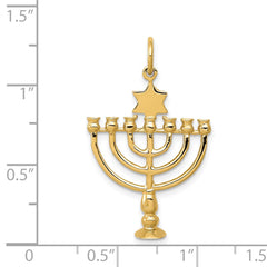 14K 3D Menorah Charm