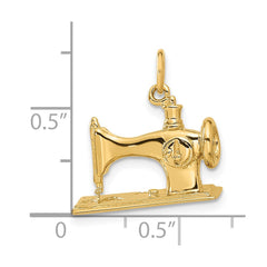 14K  3D Antique Sewing Machine Charm