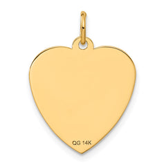 14k HAPPY BIRTHDAY Heart Disc Charm