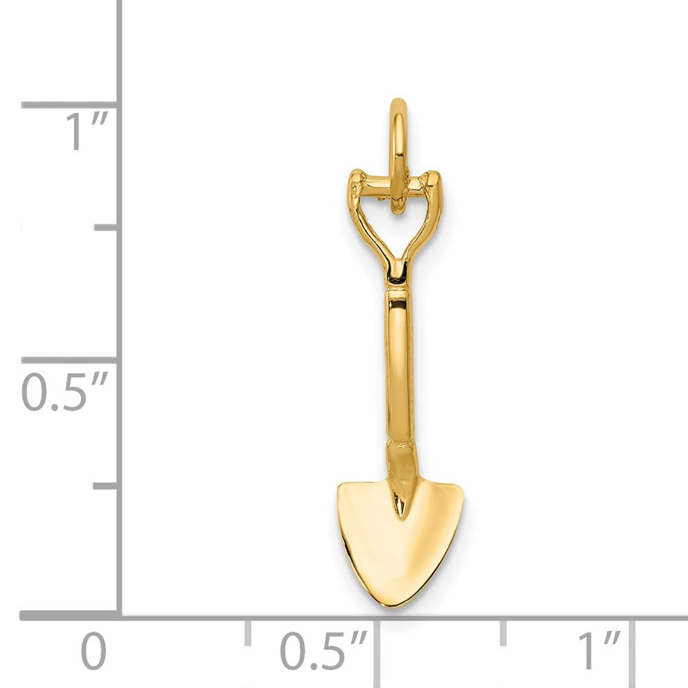 14k 3-D Spade Charm