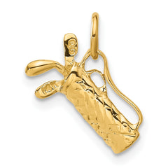 14k 3-D Golf Bag Charm