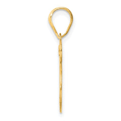 14k Polished Etched Number 15 Pendant