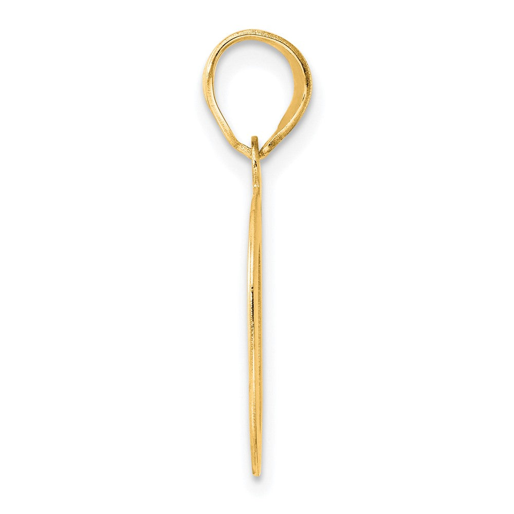 14k Polished Etched Number 20 Pendant