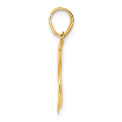 14k Polished Etched Number 25 Pendant