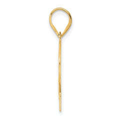 14k Polished Etched Number 32 Pendant