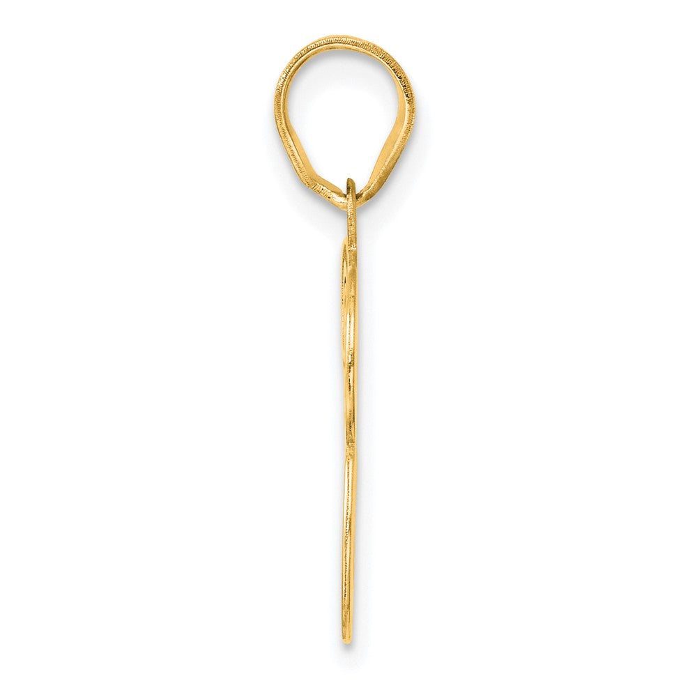 14k Polished Etched Number 33 Pendant