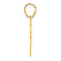 14k Polished Etched Number 33 Pendant