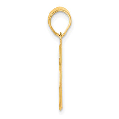 14k Polished Etched Number 36 Pendant