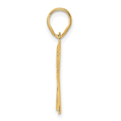 14k Polished Etched Number 37 Pendant