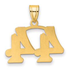 14k Polished Etched Number 44 Pendant