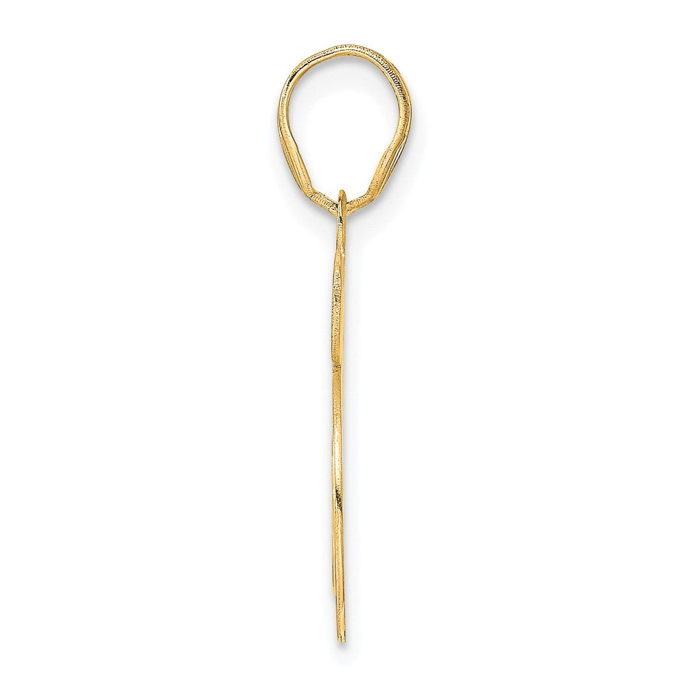 14k Polished Etched Number 65 Pendant