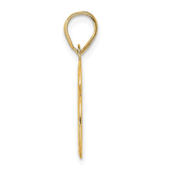 14k Polished Etched Number 66 Pendant