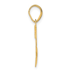 14k Polished Etched Number 72 Pendant