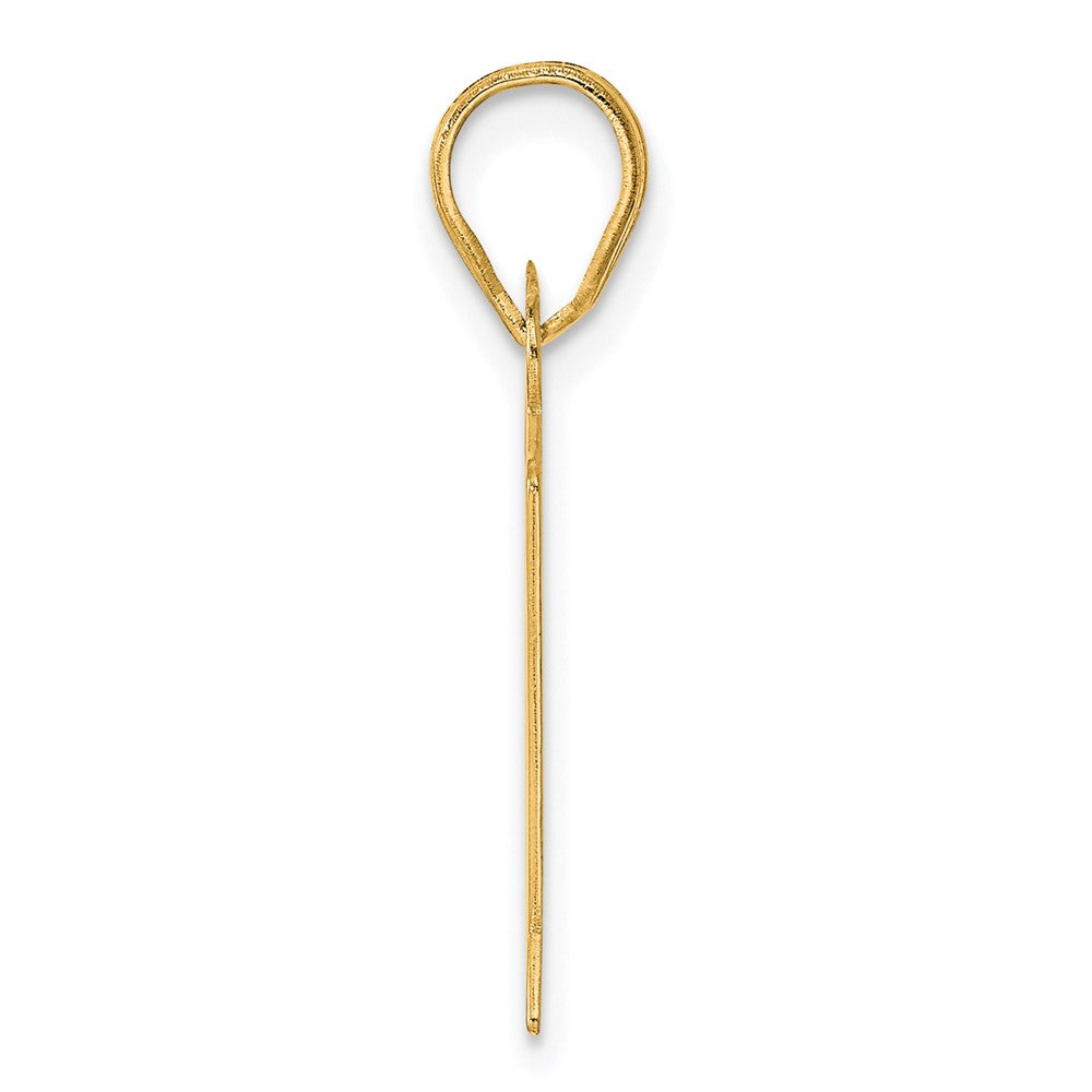 14k Polished Etched Number 81 Pendant