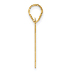 14k Polished Etched Number 81 Pendant